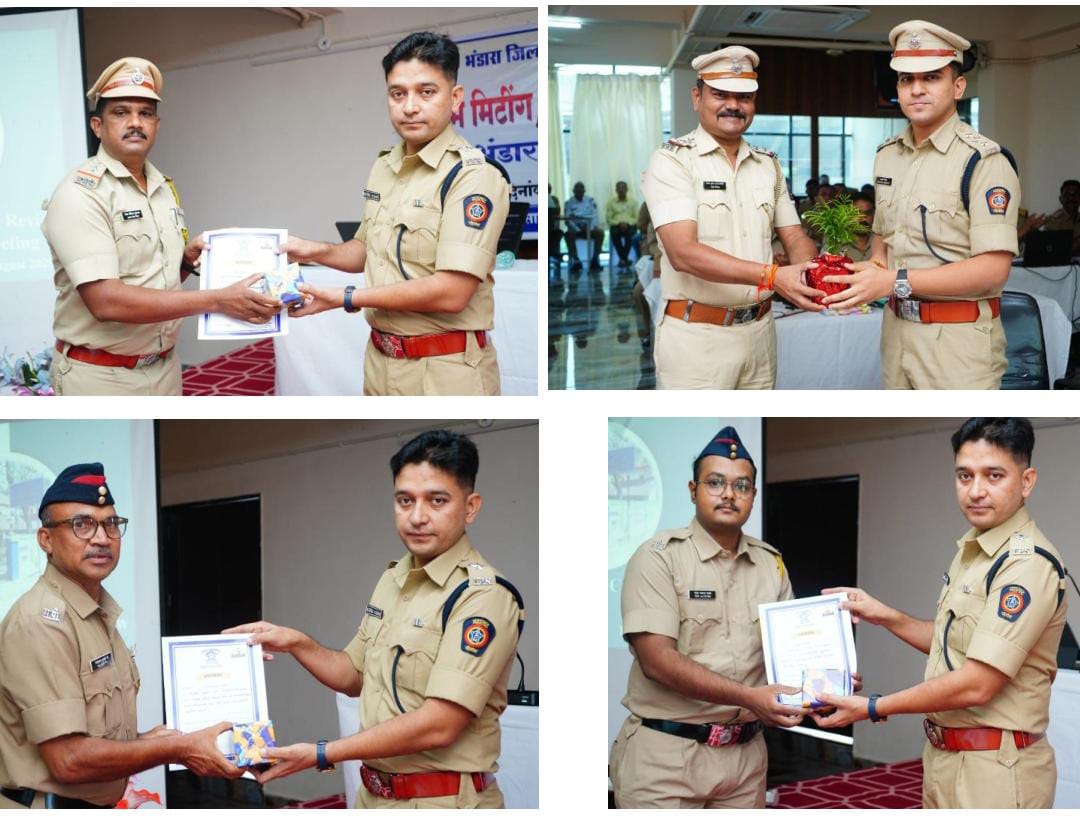 भंडारा पोलिसांची जुलै/ 2025 ची गुन्हे आढावा बैठक साकोली संपन्न