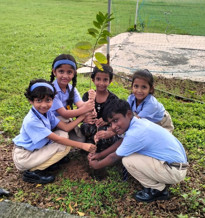 ओवी बेले यांनी सातव्या वाढदिवसाला केले सात झाडांचे वृक्षारोपण.