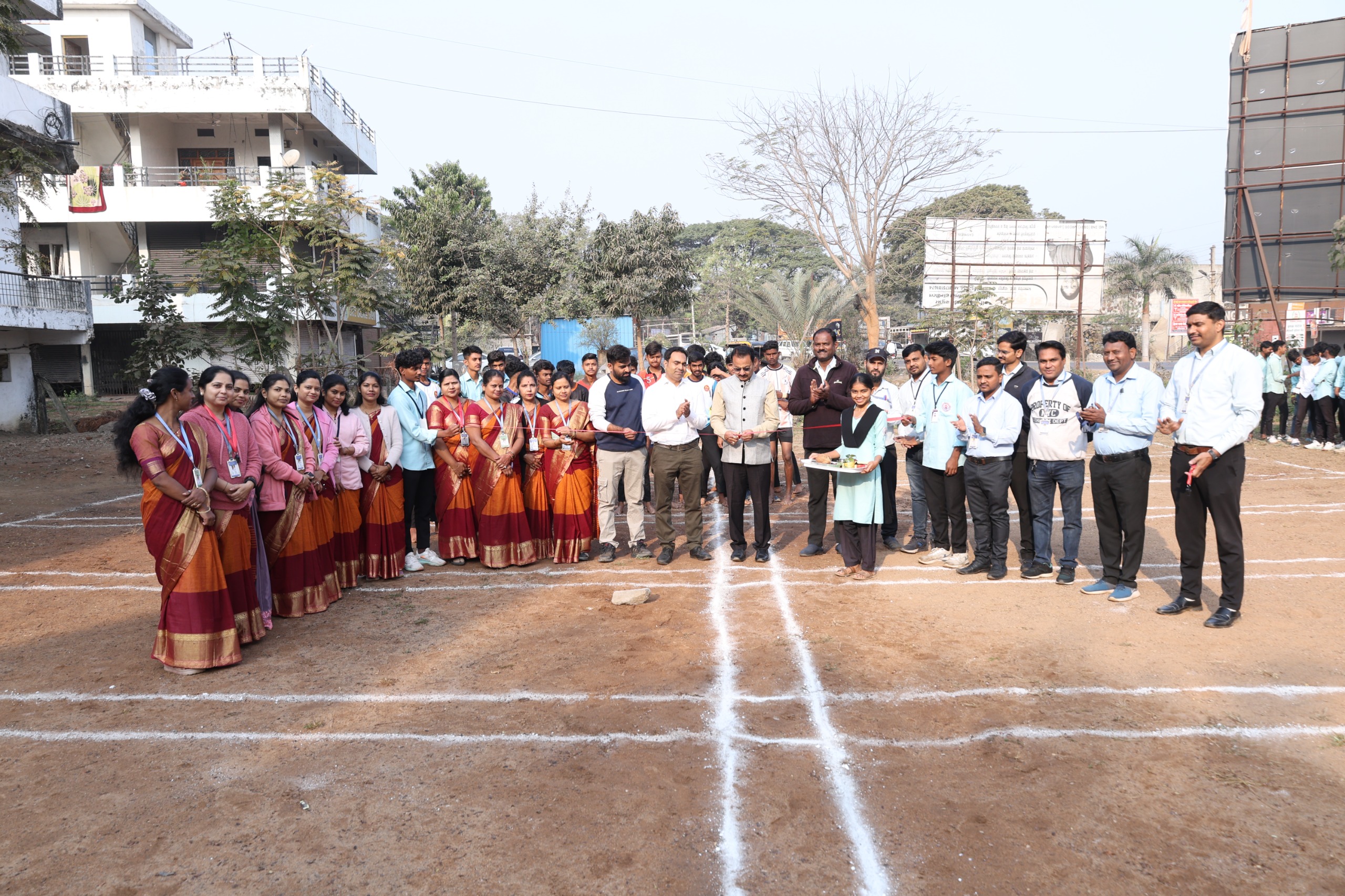 ॲड. यादवराव धोटे महाविद्यालयात क्रीडा महोत्सवाचा उत्साहात शुभारंभ