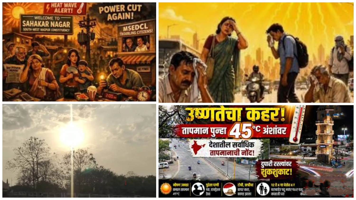 ४५ अंशांवर पारा रणरणते उन्ह