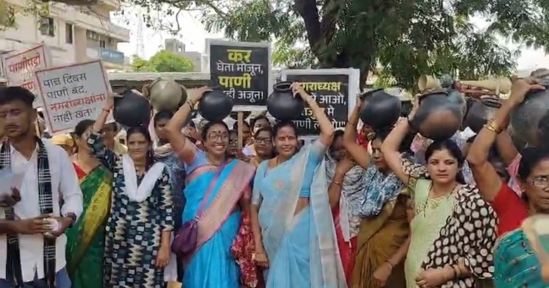 राजुरा शहरातील पाणीपुरवठा पाच दिवसांपासून ठप्प.